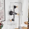 Gastor Wandleuchte Glas 15 cm Klar, 3-flammig