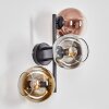 Koyoto Wandleuchte Glas 15 cm Chrom, Gold, Klar, Kupferfarben, Rauchfarben, 3-flammig