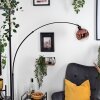 Ripoll Bogenlampe Glas 20 cm Schwarz, 1-flammig