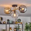 Ripoll Deckenleuchte Glas 15 cm Gold, Schwarz, 3-flammig