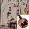 Ripoll Bogenstehlampe Glas 20 cm Schwarz, 1-flammig