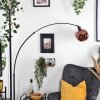 Ripoll Bogenstehlampe Glas 20 cm Schwarz, 1-flammig