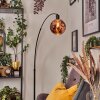 Ripoll Bogenstehlampe Glas 20 cm Schwarz, 1-flammig