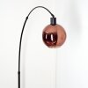 Ripoll Bogenstehlampe Glas 20 cm Schwarz, 1-flammig
