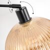 Koyoto Stehleuchte Glas 25 cm Schwarz, 1-flammig