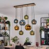 Ripoll Hängeleuchte Glas 20 cm, 25 cm Naturfarben, Schwarz, 8-flammig