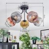 Ripoll Deckenleuchte Glas 15 cm Chrom, Gold, Klar, Kupferfarben, Rauchfarben, 5-flammig