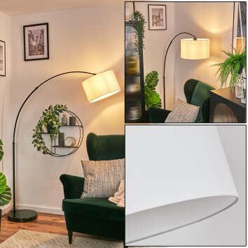 Bassagoda Bogenlampe 35 cm Schwarz, 1-flammig