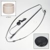 Bassagoda Stehleuchte 35 cm Chrom, Schwarz, 1-flammig