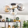 Ripoll Deckenleuchte Glas 15 cm Gold, Schwarz, 3-flammig