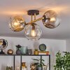Ripoll Deckenleuchte Glas 15 cm Gold, Schwarz, 3-flammig