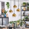 Ripoll Hängeleuchte Glas 15 cm Gold, Klar, 4-flammig