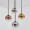 Ripoll Hängeleuchte Glas 15 cm Chrom, Gold, Klar, Kupferfarben, Rauchfarben, 4-flammig
