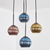Koyoto Hängeleuchte Glas 15 cm Blau, Gold, Kupferfarben, 4-flammig