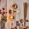 Gastor Wandleuchte Glas 15 cm Gold, Schwarz, 3-flammig
