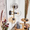 Gastor Wandleuchte Glas 15 cm Gold, Schwarz, 3-flammig