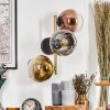 Koyoto Wandleuchte Glas 15 cm Gold, Schwarz, 3-flammig