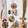 Koyoto Wandleuchte Glas 15 cm Gold, Schwarz, 3-flammig
