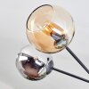 Koyoto Deckenleuchte Glas 15 cm Bernsteinfarben, Chrom, Rauchfarben, 6-flammig