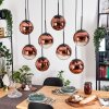 Gastor Hängeleuchte Glas 20 cm Klar, Kupferfarben, 8-flammig