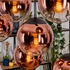 Gastor Hängeleuchte Glas 20 cm Klar, Kupferfarben, 8-flammig