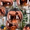 Gastor Hängeleuchte Glas 20 cm Klar, Kupferfarben, 8-flammig