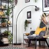 Ripoll Bogenlampe Glas 20 cm Schwarz, 1-flammig
