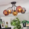Ripoll Deckenleuchte Glas 15 cm Chrom, Gold, Kupferfarben, Rauchfarben, 5-flammig