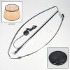 Ramila Bogenlampe 45 cm Chrom, Schwarz, 1-flammig, Stoffschirm