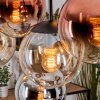 Gastor Hängeleuchte Glas 20 cm Bernsteinfarben, Chrom, Klar, Kupferfarben, Rauchfarben, 8-flammig