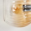 Koyoto Wandleuchte Glas 15 cm Bernsteinfarben, Klar, Rauchfarben, 3-flammig