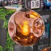 Ripoll Hängeleuchte Glas 20 cm Kupferfarben, 4-flammig