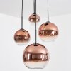 Koyoto Hängeleuchte Glas 15 cm, 20 cm, 25 cm, 30 cm Klar, Kupferfarben, 4-flammig