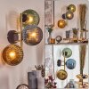 Koyoto Wandleuchte Glas 15 cm Gold, Schwarz, 3-flammig
