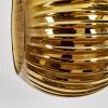 Koyoto Wandleuchte Glas 15 cm Gold, Schwarz, 3-flammig