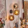 Ripoll Wandleuchte Glas 15 cm Gold, Schwarz, 3-flammig