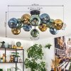Ripoll Deckenleuchte Glas 15 cm Blau, Gold, Grün, 12-flammig