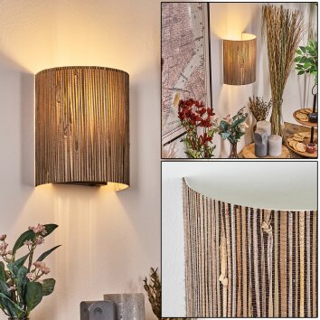 Viadores Wandleuchte Schwarz, Weiß, 1-flammig
