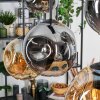 Ripoll Hängeleuchte Glas 20 cm Bernsteinfarben, Rauchfarben, 6-flammig