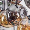 Ripoll Hängeleuchte Glas 25 cm Bernsteinfarben, Rauchfarben, 6-flammig