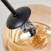 Koyoto Deckenleuchte Glas 15 cm Bernsteinfarben, Chrom, Rauchfarben, 8-flammig