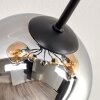 Koyoto Deckenleuchte Glas 15 cm Bernsteinfarben, Chrom, Rauchfarben, 8-flammig