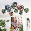 Ripoll Deckenleuchte Glas 15 cm Blau, Grün, Kupferfarben, 12-flammig