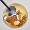 Koyoto Deckenleuchte Glas 15 cm Chrom, Gold, Klar, Kupferfarben, Rauchfarben, 6-flammig