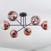 Koyoto Deckenleuchte Glas 15 cm Klar, Kupferfarben, 6-flammig