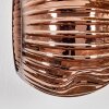 Ripoll Wandleuchte Glas 15 cm Gold, Schwarz, 3-flammig