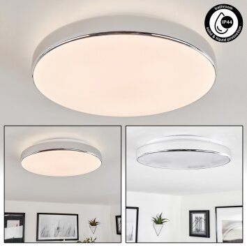 Makak Deckenleuchte LED Chrom, Weiß, 1-flammig