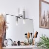 Morges Spiegelleuchte LED Dunkelbraun, Nickel-Matt, 2-flammig