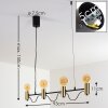 Gnarp Pendelleuchte Schwarz-Gold, 4-flammig