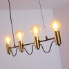 Gnarp Pendelleuchte Schwarz-Gold, 4-flammig